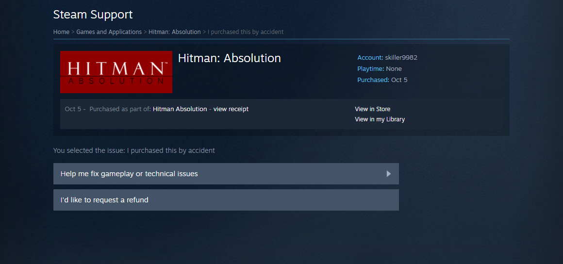 Steam support - selection